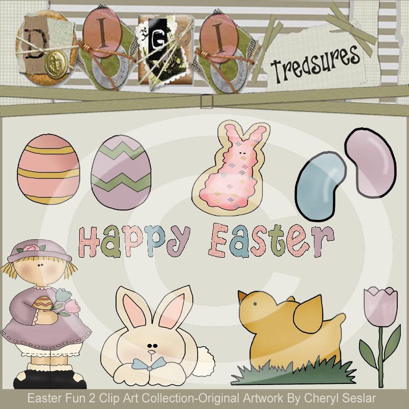 Easter Fun 2 Clip Art Collection by Cheryl Seslar